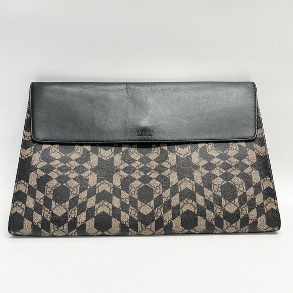 Gucci Kaleidoscope GG supreme clutch/portfolio case/document case. - Picture 1 of 10